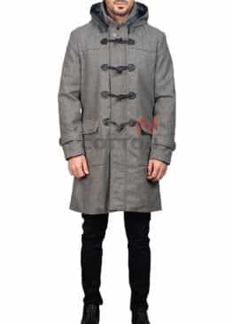 Drake Grey Wool Duffle Coat